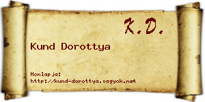 Kund Dorottya névjegykártya